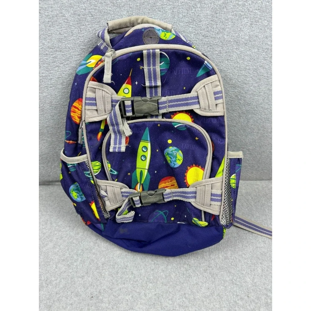 Pottery Barn Kids Navy Solar System Glow In Dark Small Mackenzie‎ Backpack #5003
